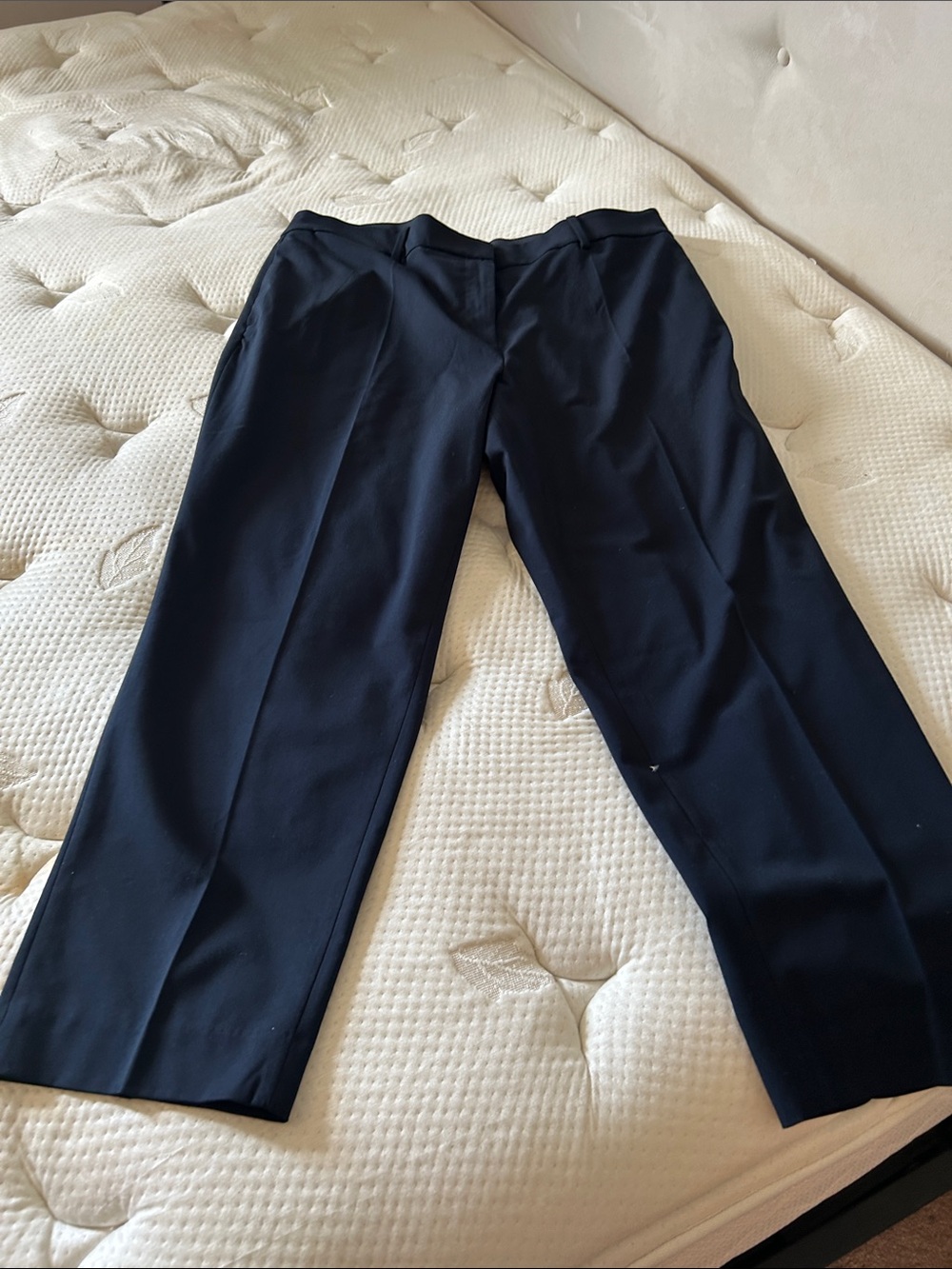 H&M Navy Blue Wide-Leg Dress Pants
